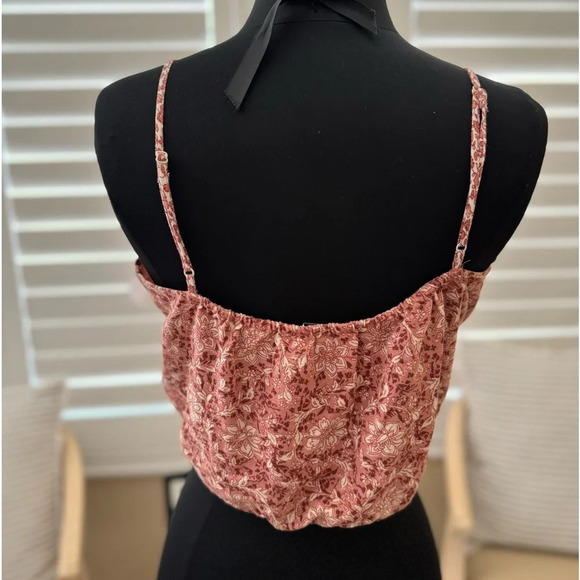 American Eagle | Floral & Paisley Print Cropped Tank Top - Size S - Picture 5 of 5